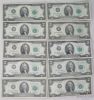 Picture of Assorted 1976 $2 Federal Reserve Notes x311 - Star Low Serial Consecutive 