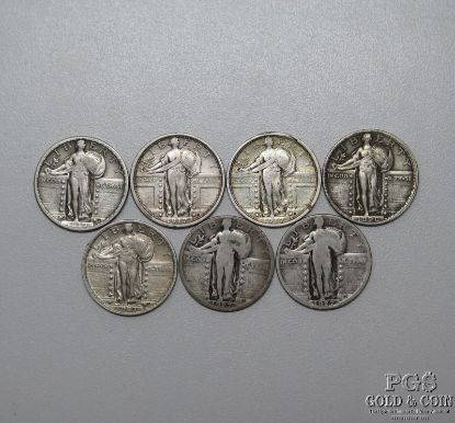 Picture of Assorted 1917-1927 Standing Liberty Quarters 25c (7pcs)
