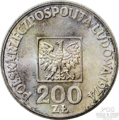 Picture of 1974 Peoples Republic of Poland 200 Zlotych - BU 
