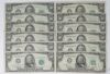 Picture of 1950-A,B,C,D $50 Federal Reserve Notes x12