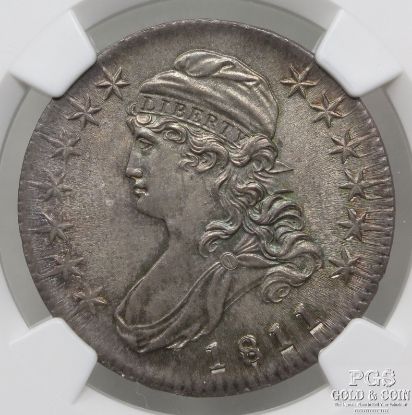 Picture of TOP POP - 1811 Small 8 Draped Bust Half Dollar 50c -Overton-108a MS65 NGC 