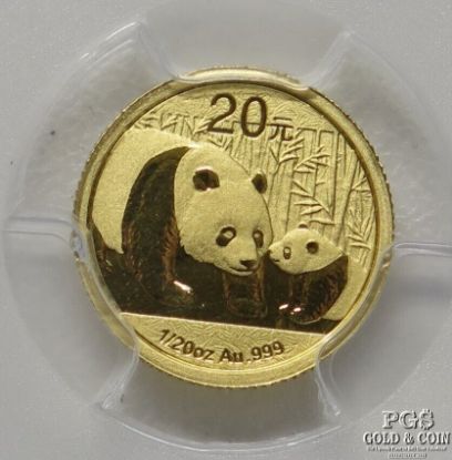 Picture of 2011 China 20YN 1/20ozt Gold Panda MS70 PCGS 