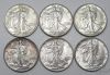 Picture of 1941, 1942 x2, 1943 x3 Walking Liberty Half Dollars 50c (6pcs) BU