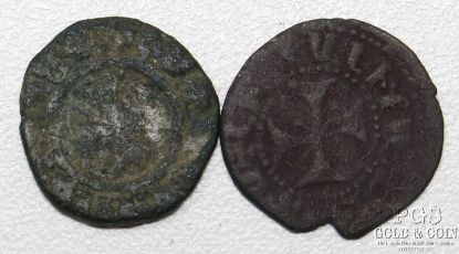Picture of Medieval Bronze Armenia 1320-1342 AD Pogh Levon IV Cicilian (2pcs) Rare