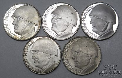 Picture of 1943 Mussolini Fantasy Coins L.20 Italy (5pcs)