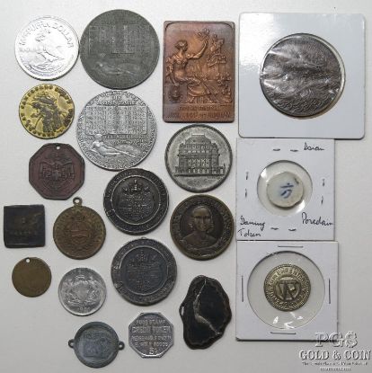 Picture of Assorted Vintage Exonumia Tokens & Medals (20pcs)