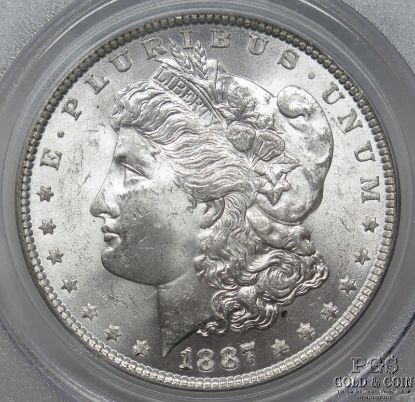 Picture of 1887 MS64 PCGS McClaren Collection Morgan Dollar $1 