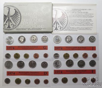 Picture of 1974 D, F, G, J Germany Proof Sets