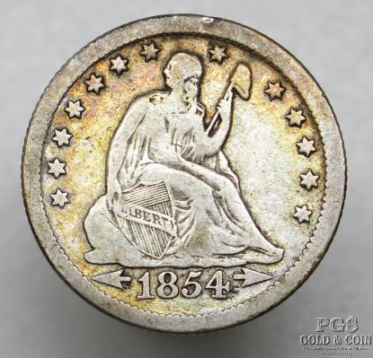 Picture of 1854-O Huge O Variety Liberty Seated Quarter 25c 