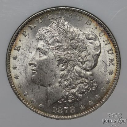 Picture of 1878 7TF Reverse of '79 Morgan Silver Dollar $1 MS61 NGC 