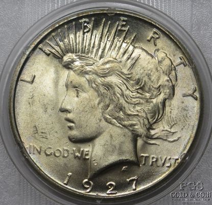 Picture of 1927-S Peace Dollar $1 - Choice Uncirculated Redfield Pedigree 