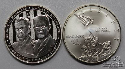 Picture of 2005 Marine Corps Ann $1 Silver, 2013 5 Star General $1 Silver Proof Commemoratives (2pcs)