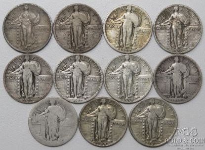 Picture of 1917-1930 Standing Liberty Quarters 25c (11pcs)