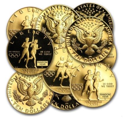 Picture of U.S. Mint Gold $10 Commemorative - (Date Varies) BU/Proof Caps