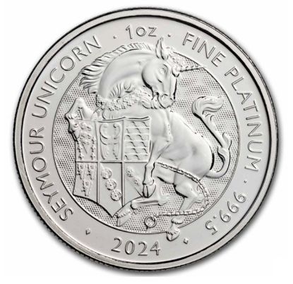 Picture of 2024 GB 1 oz Platinum Royal Tudor Beasts Seymour Unicorn - BU