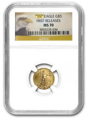 Picture of 1/10 oz American Gold Eagle MS-70 (Random Year) PCGS/NGC/ANACS