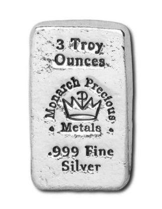 Picture of 3 oz .999 Poured Silver Bar - MPM