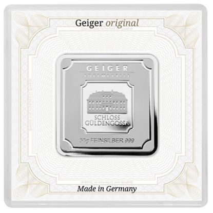 Picture of 50 gram Silver Bar - Geiger (In Assay) 