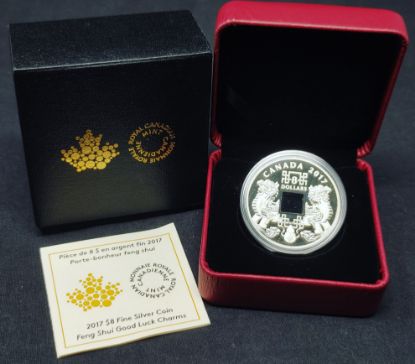 Picture of 2017 Canada $8 Feng Shui Good Luck Charms 2/3oz Silver Coin Box/COA 