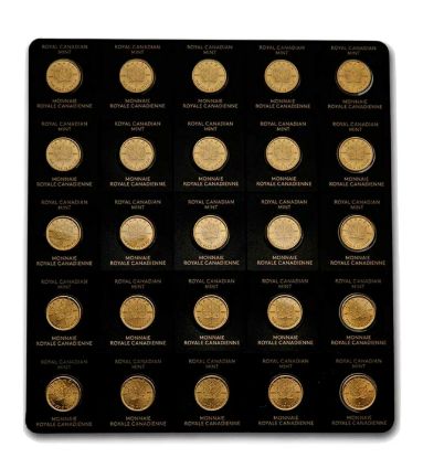 Picture of 25 x 1 g Canadian MapleGram Gold Coins (Carded) 