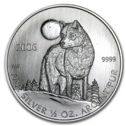 Picture of 2006 Canada 1/2 oz Silver Timber Wolf Coin (Sealed)