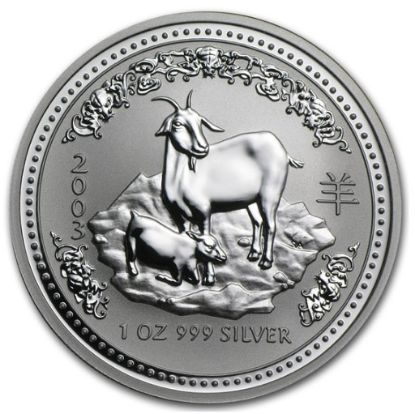 Picture of 2003 Australia 1 oz Silver Year of the Goat BU (Series I)