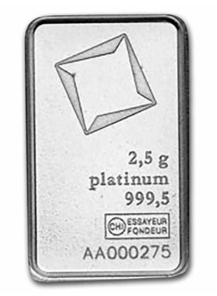 Picture of 2.5 gram Platinum Bar - Secondary Market