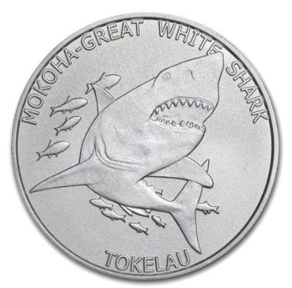 Picture of 2015 Tokelau 1 oz Silver $5 Mokoha Great White Shark