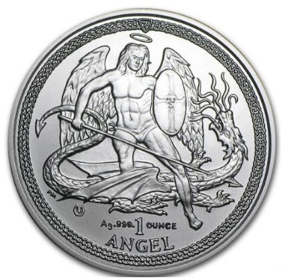 Picture of 2014 Isle of Man 1 oz Silver Angel BU