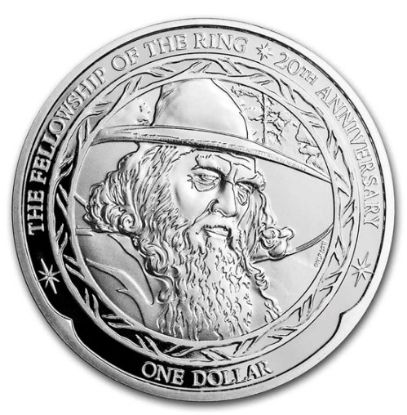 Picture of 2021 N. Zealand 1 oz Silver 20th Anniv Lord of The Rings: Gandalf