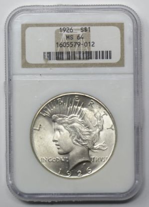 Picture of 1926 Peace Dollar $1 MS64 NGC Better Date 