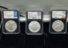 Picture of 2019-W Burnished American Silver Eagle Set of 3 MS70 NGC Signed F.D.I. 