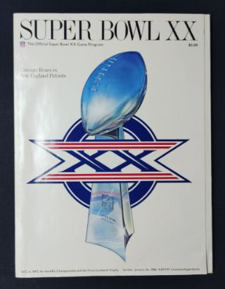 Picture of Mike Ditka Signed Super Bowl XX Program Chicago Bears vs New England Patriots