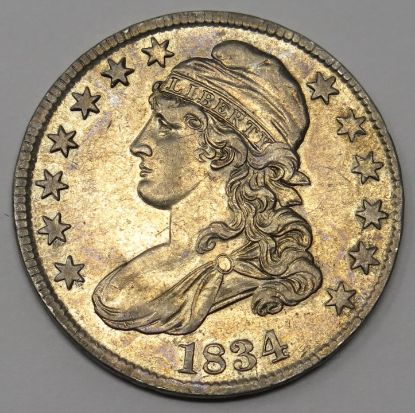Picture of High Grade 1834 Large Date Small Letters Capped Bust Half Dollar 50c