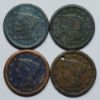 Picture of 12x 1845-1854 Braided Hair Large Cents 1c 