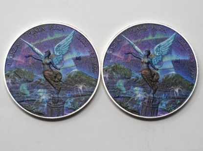 Picture of (2) 2023 Mexico Libertad "Los Angeles De Avatar" Colorized 1oz Coins 