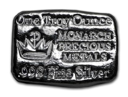 Picture of 1 oz Hand Poured Silver Bar - MPM